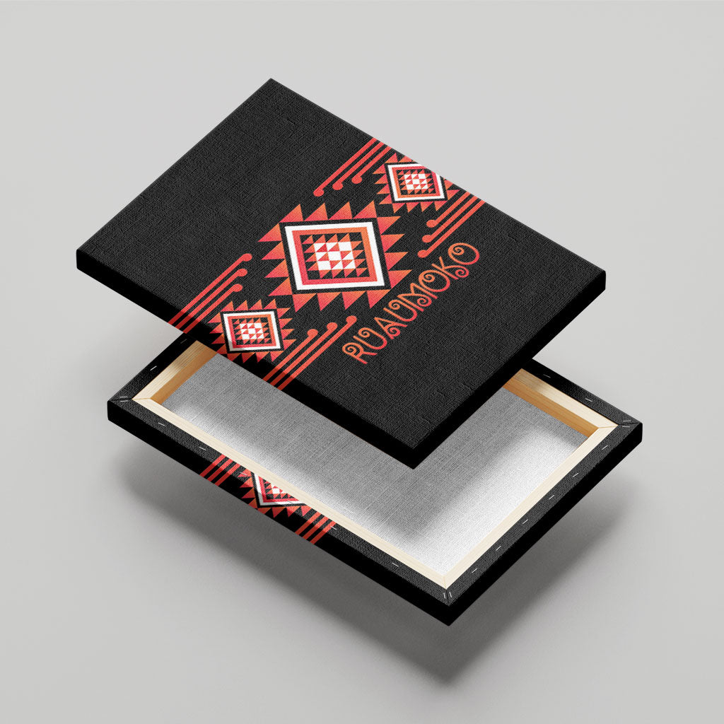 Aotearoa Atua Ruaumoko Canvas Wall Art Maori Powerful God Taniko Motifs LT14 - Polynesian Pride
