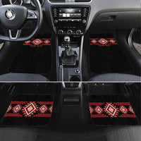 Aotearoa Atua Ruaumoko Personalised Car Mats Maori Powerful God Taniko Motifs LT14 Set 4pcs Orange - Polynesian Pride