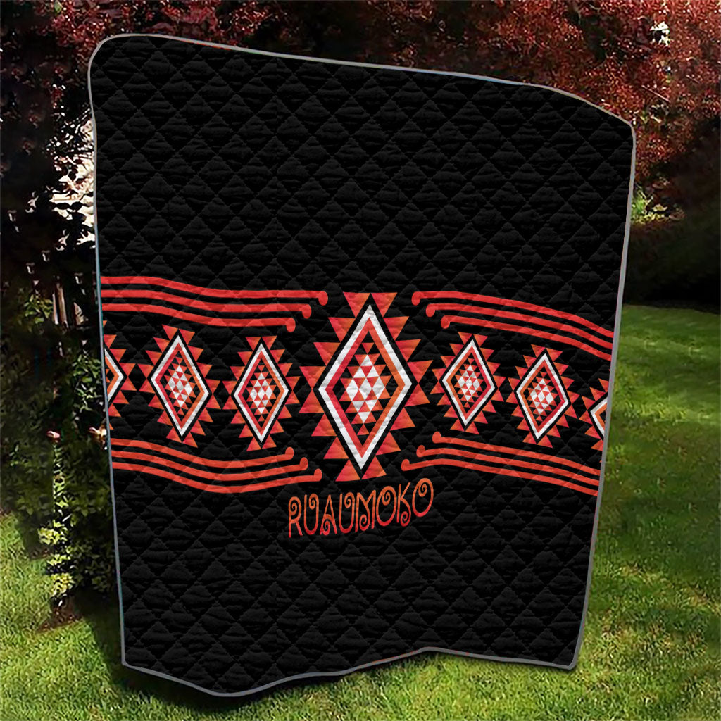 Aotearoa Atua Ruaumoko Quilt Maori Powerful God Taniko Motifs LT14 - Polynesian Pride