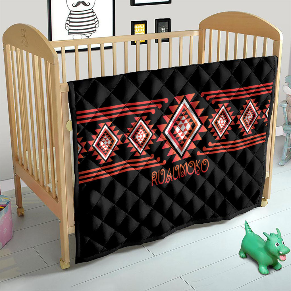 Aotearoa Atua Ruaumoko Quilt Maori Powerful God Taniko Motifs LT14 - Polynesian Pride