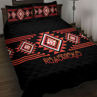 Aotearoa Atua Ruaumoko Quilt Bed Set Maori Powerful God Taniko Motifs LT14 Orange - Polynesian Pride