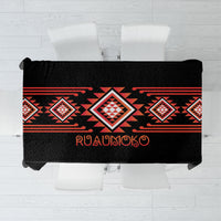 Aotearoa Atua Ruaumoko Tablecloth Maori Powerful God Taniko Motifs LT14 Orange - Polynesian Pride