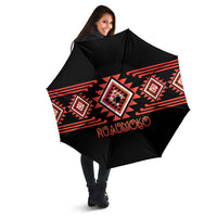 Aotearoa Atua Ruaumoko Umbrella Maori Powerful God Taniko Motifs LT14 - Polynesian Pride