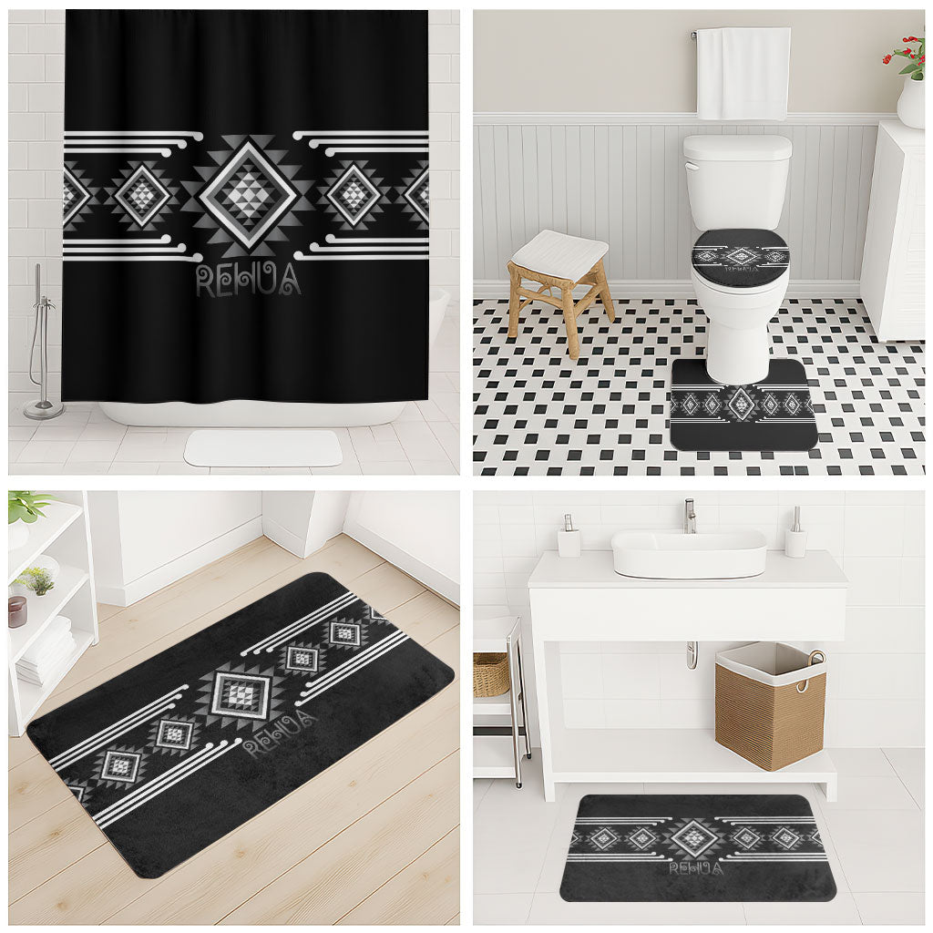 Aotearoa Atua Rehua Bathroom Set Maori God Of Healing Taniko Motifs LT14 - Polynesian Pride