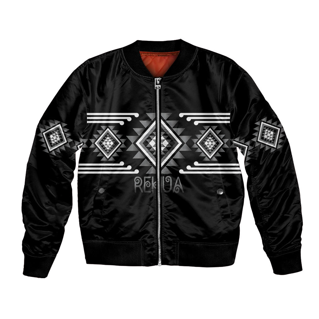 Aotearoa Atua Rehua Personalised Bomber Jacket Maori God Of Healing Taniko Motifs LT14 Unisex Grey - Polynesian Pride