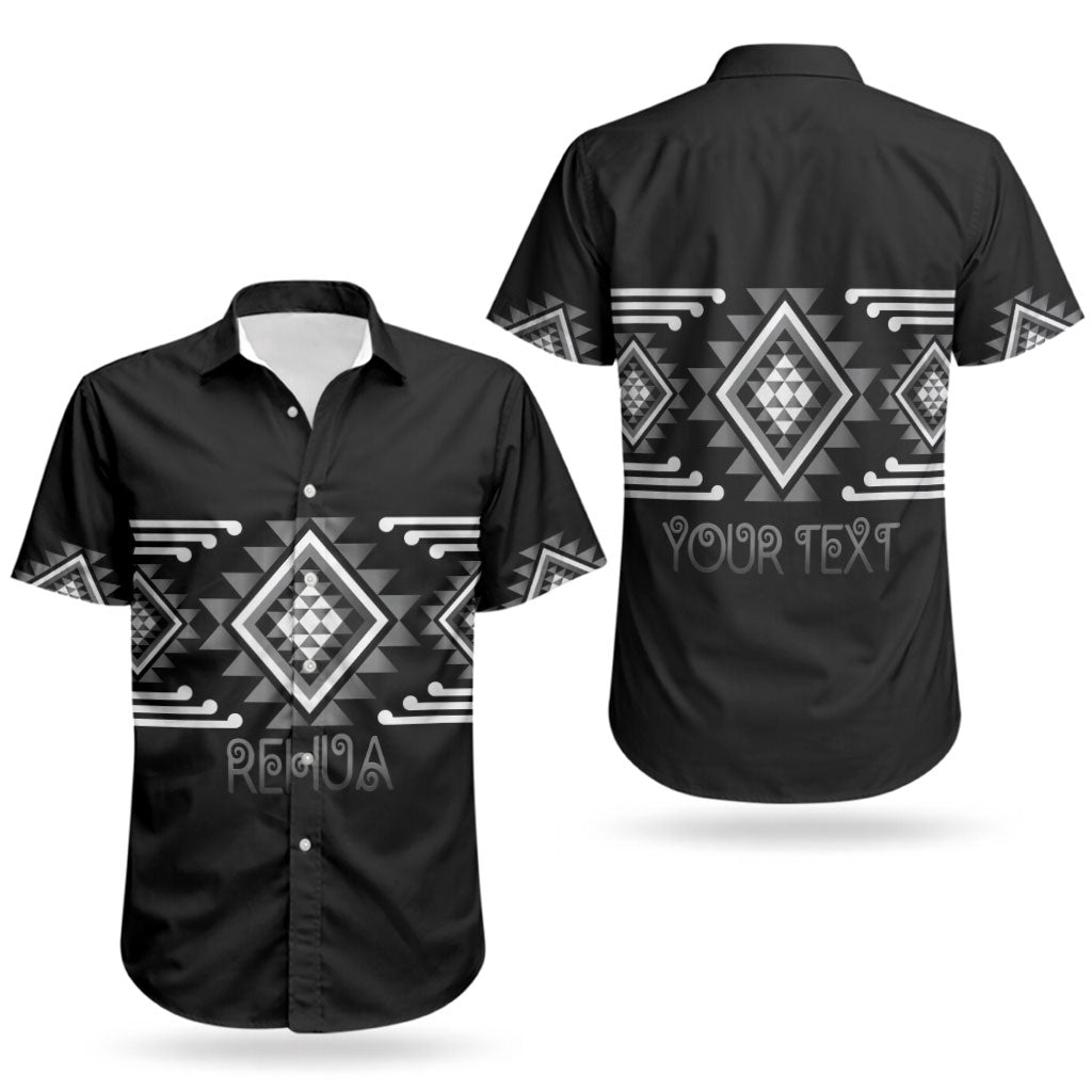 Aotearoa Atua Rehua Personalised Couples Matching Short Sleeve Bodycon Dress and Hawaiian Shirt Maori God Of Healing Taniko Motifs LT14 - Polynesian Pride