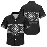 Aotearoa Atua Rehua Personalised Family Matching Mermaid Dress and Hawaiian Shirt Maori God Of Healing Taniko Motifs LT14 Son's Shirt Grey - Polynesian Pride