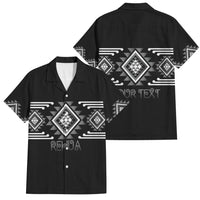 Aotearoa Atua Rehua Personalised Family Matching Off Shoulder Short Dress and Hawaiian Shirt Maori God Of Healing Taniko Motifs LT14 Dad's Shirt - Short Sleeve Grey - Polynesian Pride
