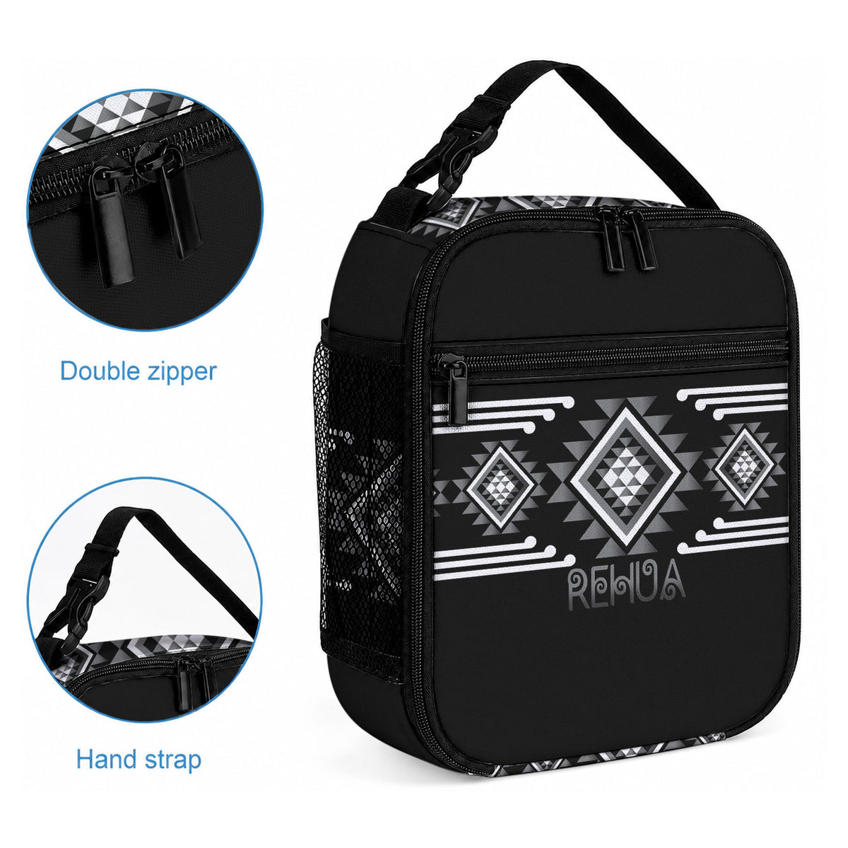 Aotearoa Atua Rehua Lunch Bag Maori God Of Healing Taniko Motifs