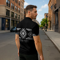 Aotearoa Atua Rehua Personalised Zipper Polo Shirt Maori God Of Healing Taniko Motifs LT14 - Polynesian Pride