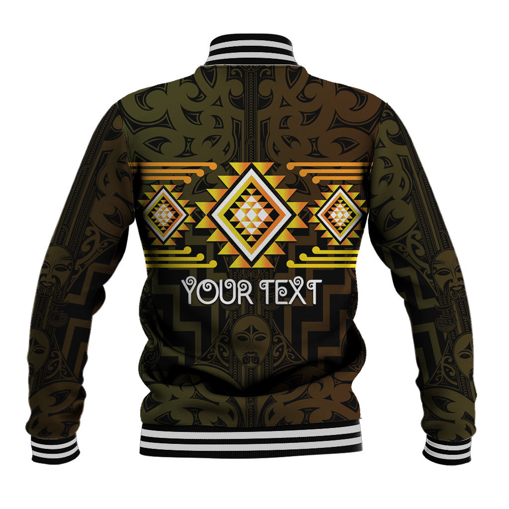 Aotearoa Atua Mahuika Personalised Baseball Jacket Maori Goddess Of Fire Taniko Motifs LT14 - Polynesian Pride