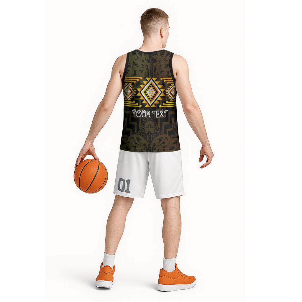 Aotearoa Atua Mahuika Personalised Basketball Jersey Maori Goddess Of Fire Taniko Motifs LT14 - Polynesian Pride