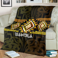 Aotearoa Atua Mahuika Blanket Maori Goddess Of Fire Taniko Motifs LT14 - Polynesian Pride