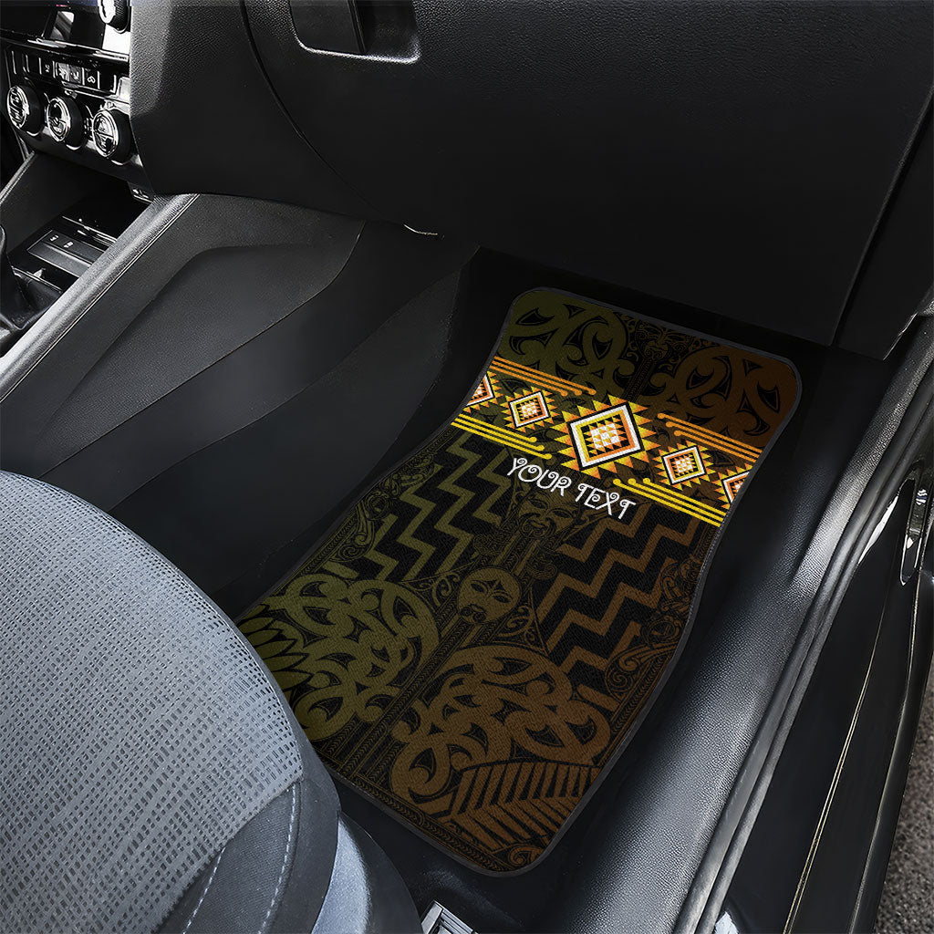 Aotearoa Atua Mahuika Personalised Car Mats Maori Goddess Of Fire Taniko Motifs LT14 - Polynesian Pride