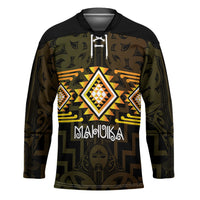 Aotearoa Atua Mahuika Personalised Hockey Jersey Maori Goddess Of Fire Taniko Motifs LT14 Unisex Yellow - Polynesian Pride