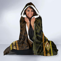 Aotearoa Atua Mahuika Hooded Blanket Maori Goddess Of Fire Taniko Motifs LT14 - Polynesian Pride
