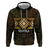 Aotearoa Atua Mahuika Personalised Hoodie Maori Goddess Of Fire Taniko Motifs LT14 Pullover Hoodie Yellow - Polynesian Pride