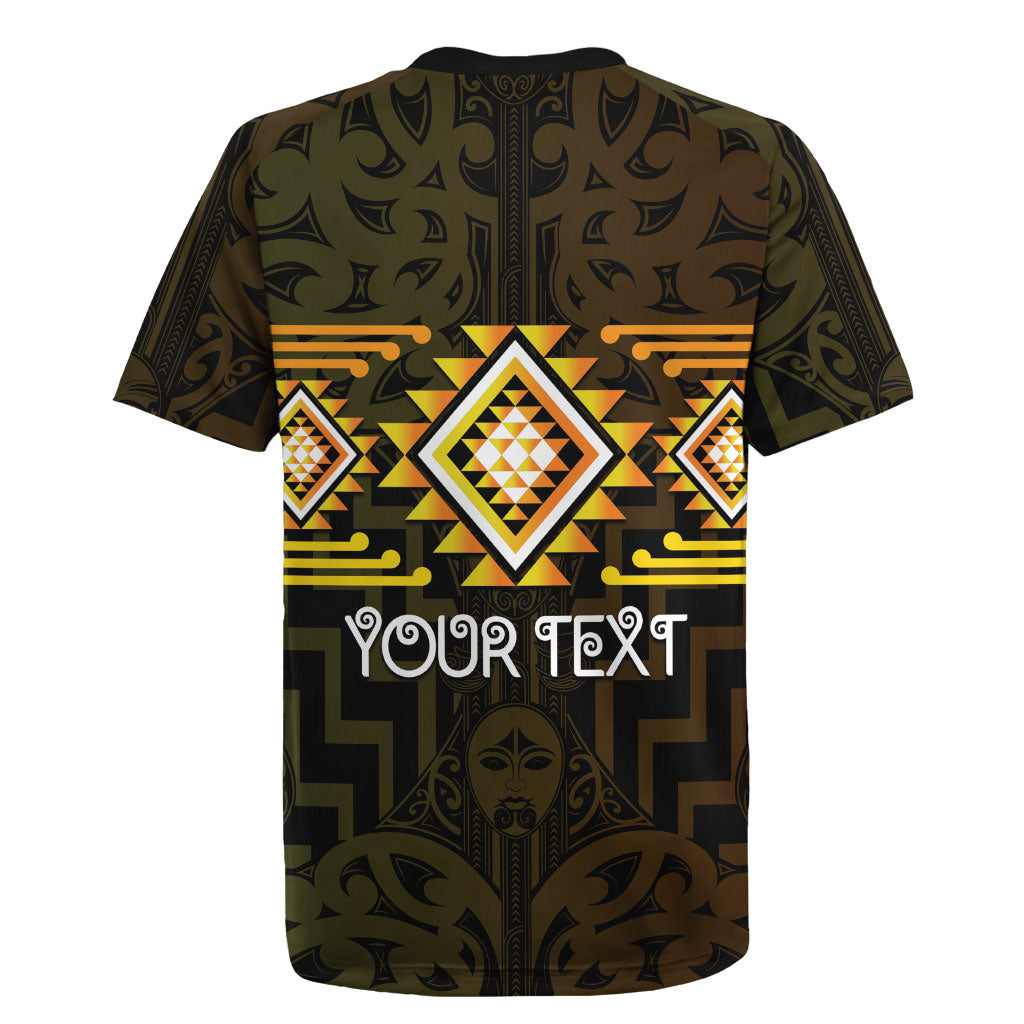 Aotearoa Atua Mahuika Personalised Rugby Jersey Maori Goddess Of Fire Taniko Motifs LT14 - Polynesian Pride