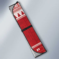 Tonga Rugby Christmas Auto Sun Shade Mate Maa Tonga Ngatu Pattern - Polynesian Pride