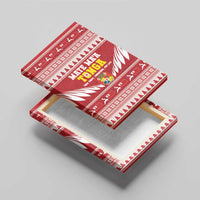 Tonga Rugby Christmas Canvas Wall Art Mate Maa Tonga Ngatu Pattern - Polynesian Pride