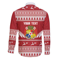 Personalised Tonga Rugby Christmas Family Matching Mermaid Dress and Hawaiian Shirt Mate Maa Tonga Ngatu Pattern - Polynesian Pride