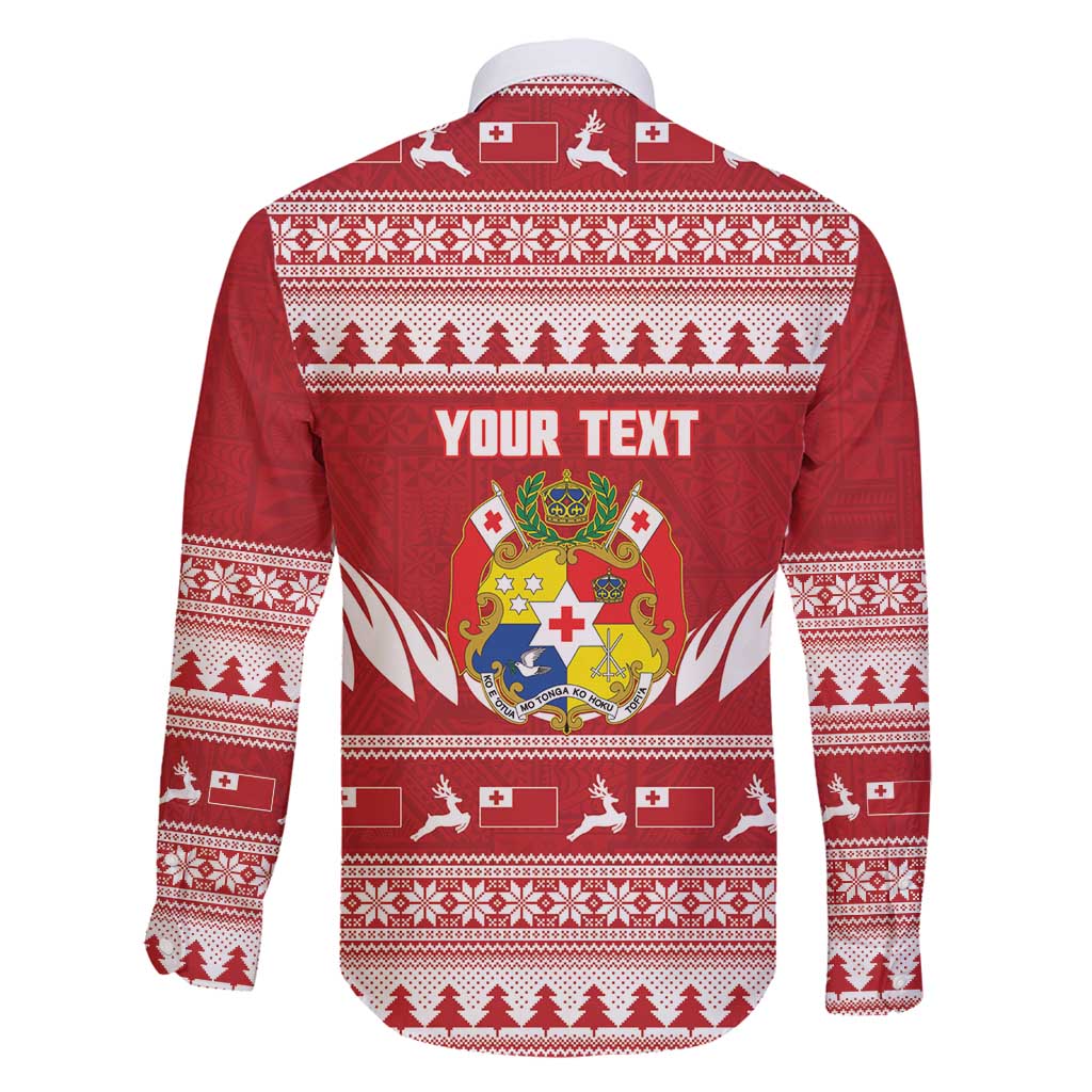 Personalised Tonga Rugby Christmas Family Matching Puletasi and Hawaiian Shirt Mate Maa Tonga Ngatu Pattern - Polynesian Pride
