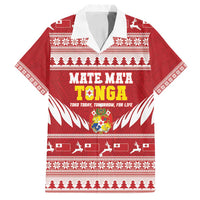 Personalised Tonga Rugby Christmas Family Matching Summer Maxi Dress and Hawaiian Shirt Mate Maa Tonga Ngatu Pattern - Polynesian Pride