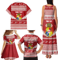 Personalised Tonga Rugby Christmas Family Matching Tank Maxi Dress and Hawaiian Shirt Mate Maa Tonga Ngatu Pattern LT14 - Polynesian Pride