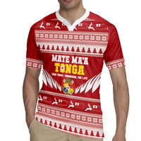 Personalised Tonga Rugby Christmas Rugby Jersey Mate Maa Tonga Ngatu Pattern - Polynesian Pride