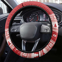 Tonga Rugby Christmas Steering Wheel Cover Mate Maa Tonga Ngatu Pattern - Polynesian Pride