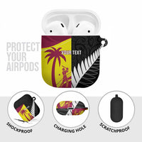 New Zealand and West Indies Cricket Custom AirPods Case Black Cap Windies Together - Polynesian Pride
