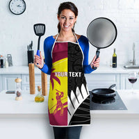 New Zealand and West Indies Cricket Custom Apron Black Cap Windies Together - Polynesian Pride