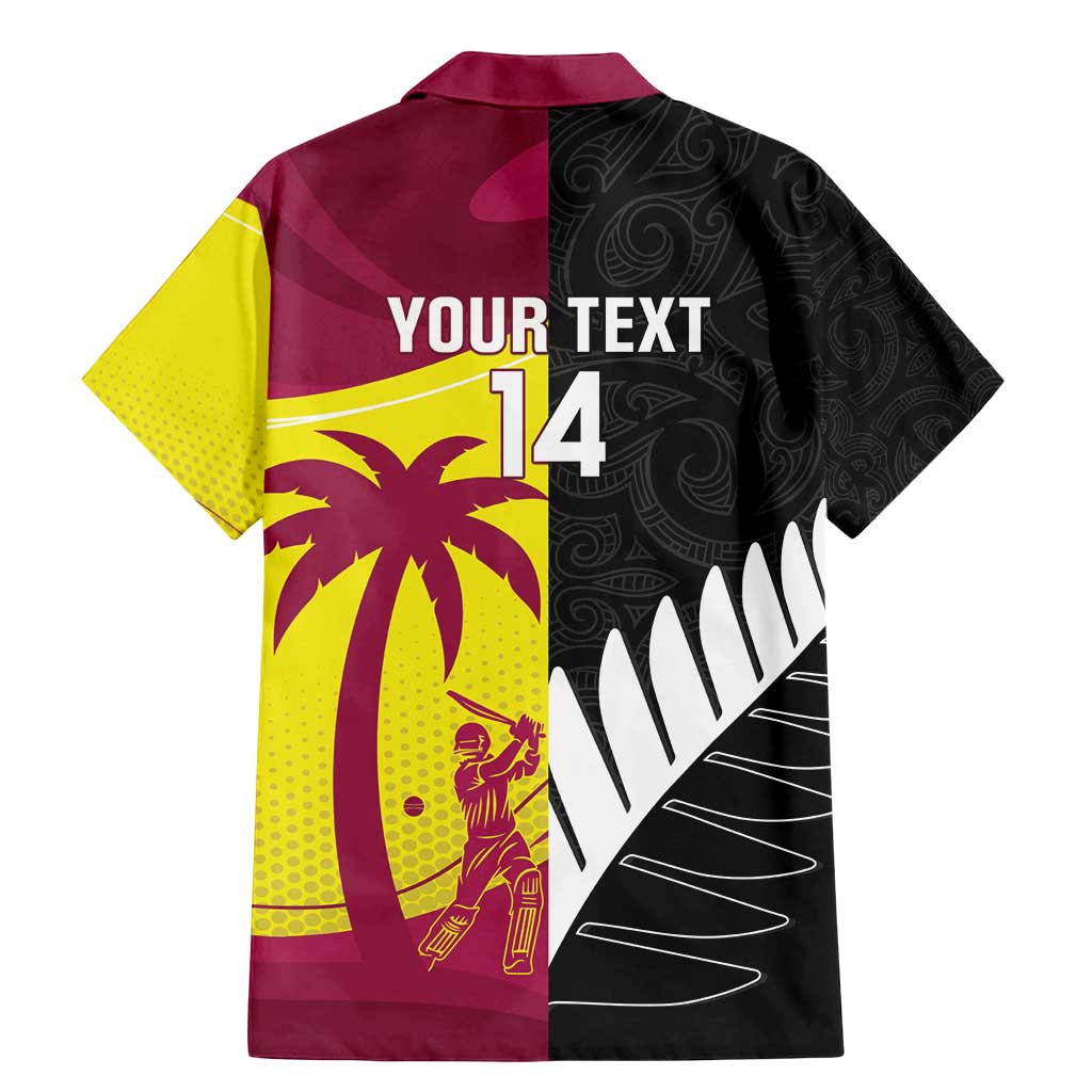 New Zealand and West Indies Cricket Custom Family Matching Mermaid Dress and Hawaiian Shirt Black Cap Windies Together - Polynesian Pride