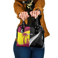 New Zealand and West Indies Cricket Custom Shoulder Handbag Black Cap Windies Together - Polynesian Pride