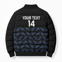 New Zealand Silver Fern Cricket Custom Bomber Puffer Jacket Black Cap T20 Version - Polynesian Pride