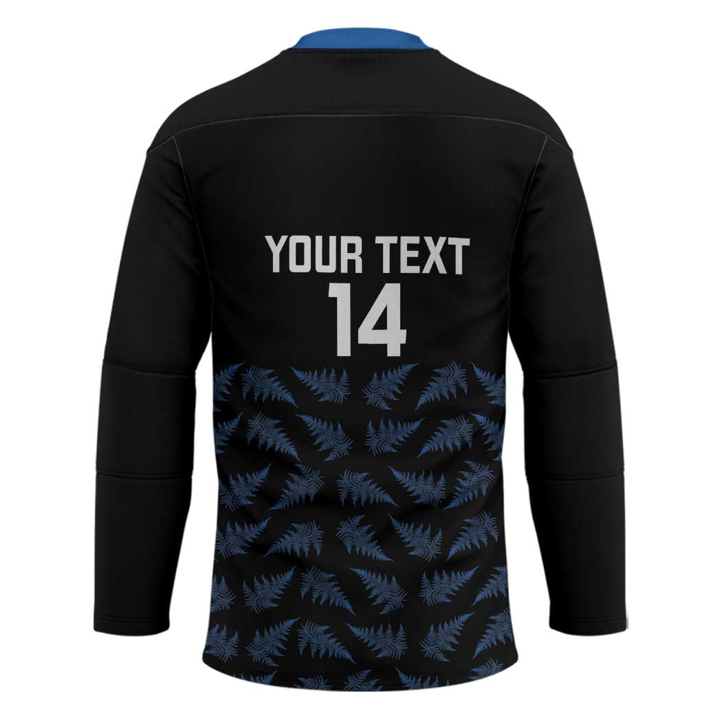 New Zealand Silver Fern Cricket Custom Hockey Jersey Black Cap T20 Version - Polynesian Pride