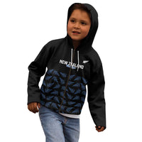 New Zealand Silver Fern Cricket Custom Kid Hoodie Black Cap T20 Version LT14 - Polynesian Pride