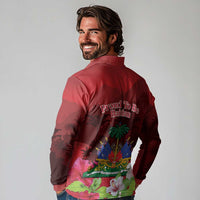 Ayiti-Cheri Independence Day Long Sleeve Polo Shirt Land of High Mountains