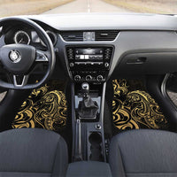 Gold And Black Aoteara Horse Racing Car Mats NZ Maori Pattern