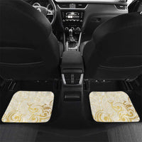 Gold And White Aoteara Horse Racing Car Mats NZ Maori Pattern