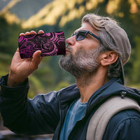 Pink Aoteara Horse Racing 4 in 1 Can Cooler Tumbler NZ Maori Pattern