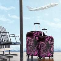 Pink Aoteara Horse Racing Luggage Cover NZ Maori Pattern