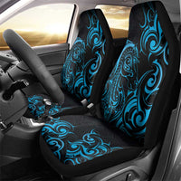 Blue Aoteara Horse Racing Car Seat Cover NZ Maori Pattern