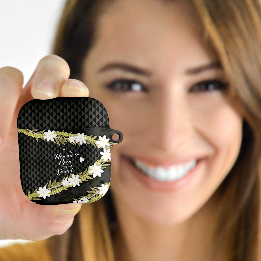 Born And Raised Aloha Hawaii AirPods Case Kanaka Kakau Hawaiian Tiare Pakalana Lei LT14 - Polynesian Pride