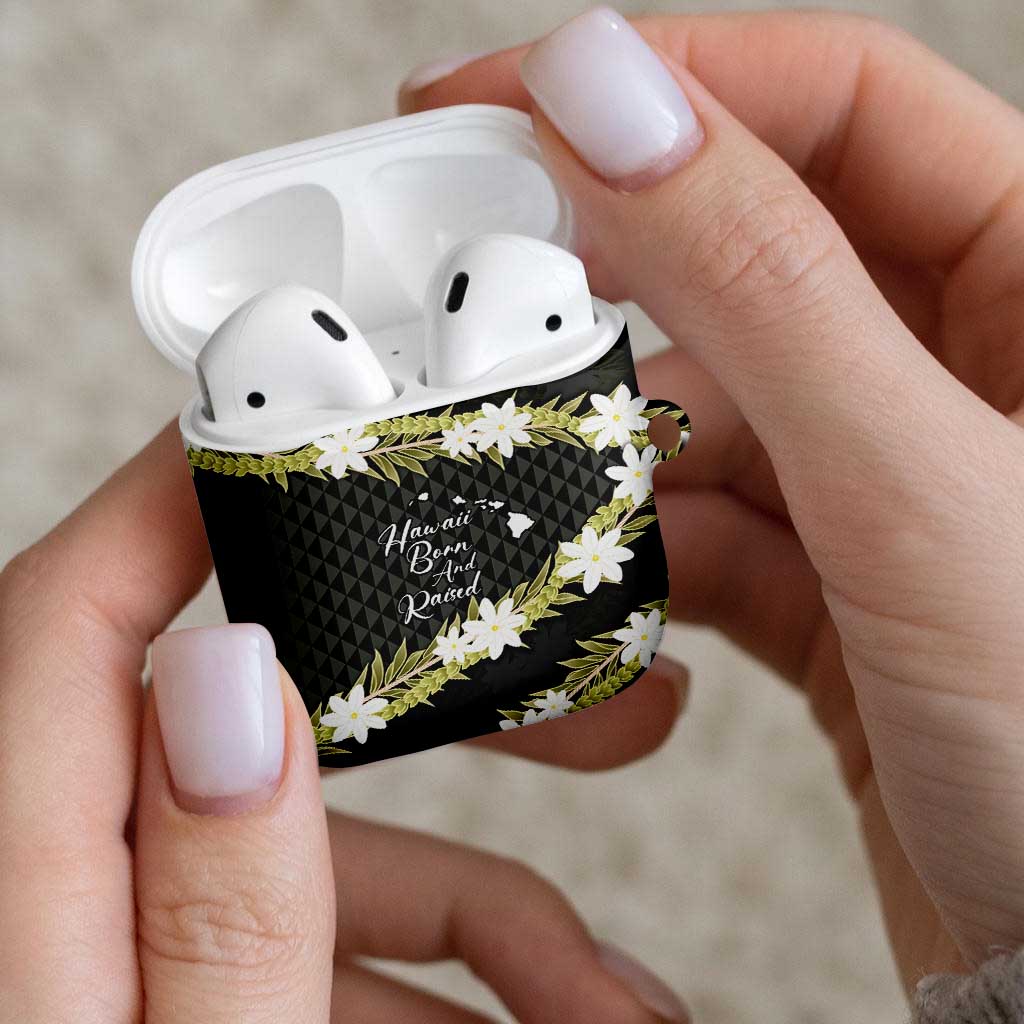 Born And Raised Aloha Hawaii AirPods Case Kanaka Kakau Hawaiian Tiare Pakalana Lei LT14 - Polynesian Pride