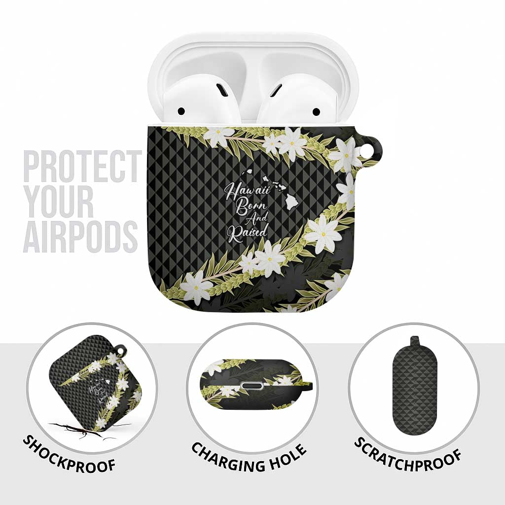 Born And Raised Aloha Hawaii AirPods Case Kanaka Kakau Hawaiian Tiare Pakalana Lei LT14 - Polynesian Pride
