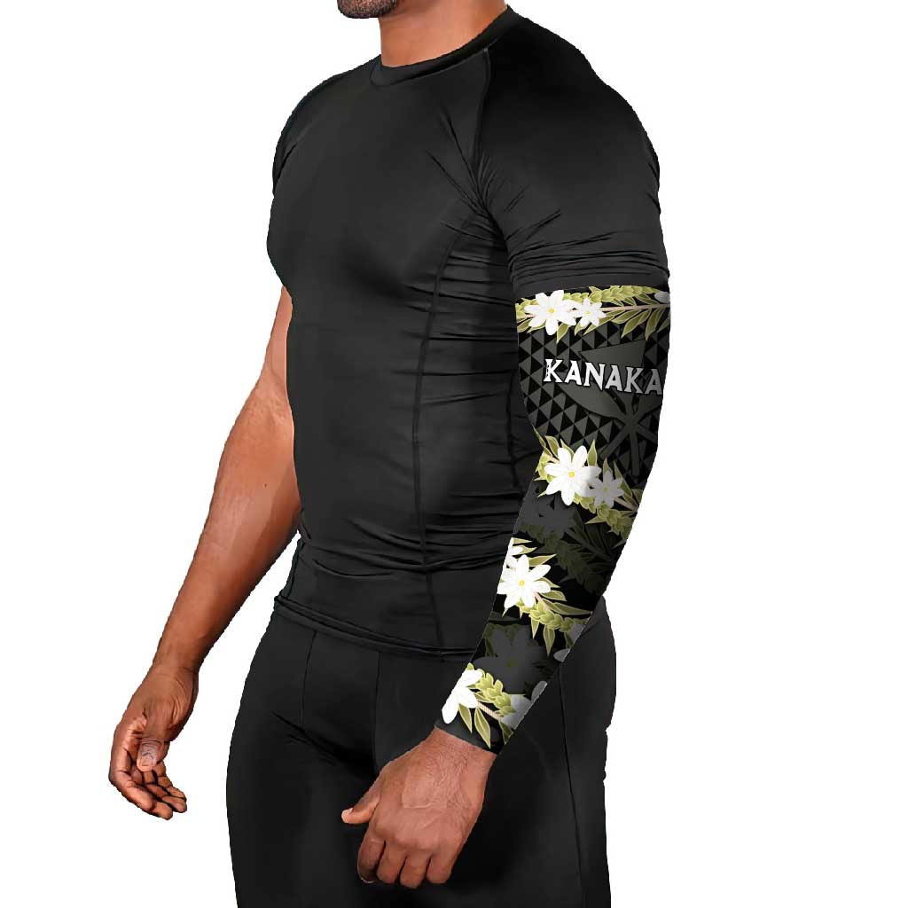 Born And Raised Aloha Hawaii Arm Sleeves Kanaka Kakau Hawaiian Tiare Pakalana Lei LT14 - Polynesian Pride