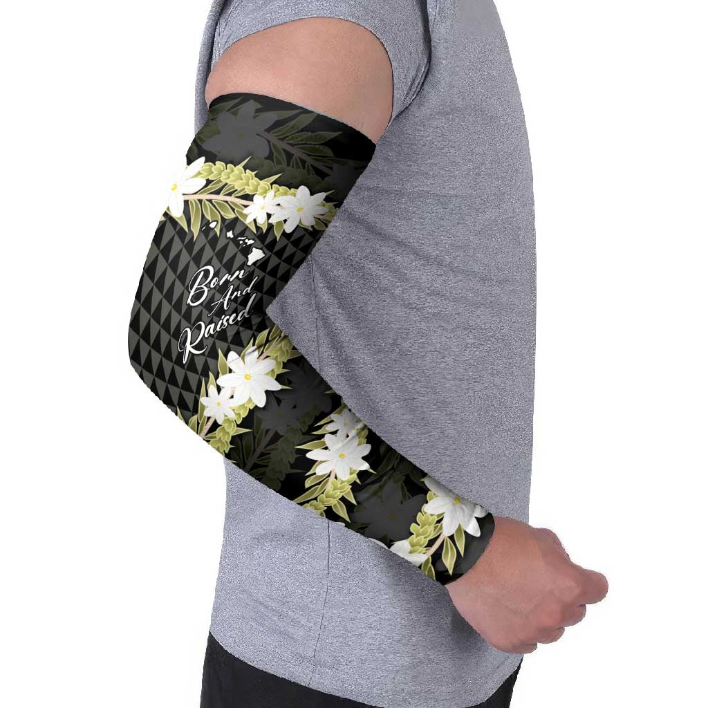 Born And Raised Aloha Hawaii Arm Sleeves Kanaka Kakau Hawaiian Tiare Pakalana Lei LT14 - Polynesian Pride