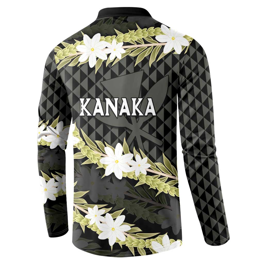 Born And Raised Aloha Hawaii Button Sweatshirt Kanaka Kakau Hawaiian Tiare Pakalana Lei LT14 - Polynesian Pride