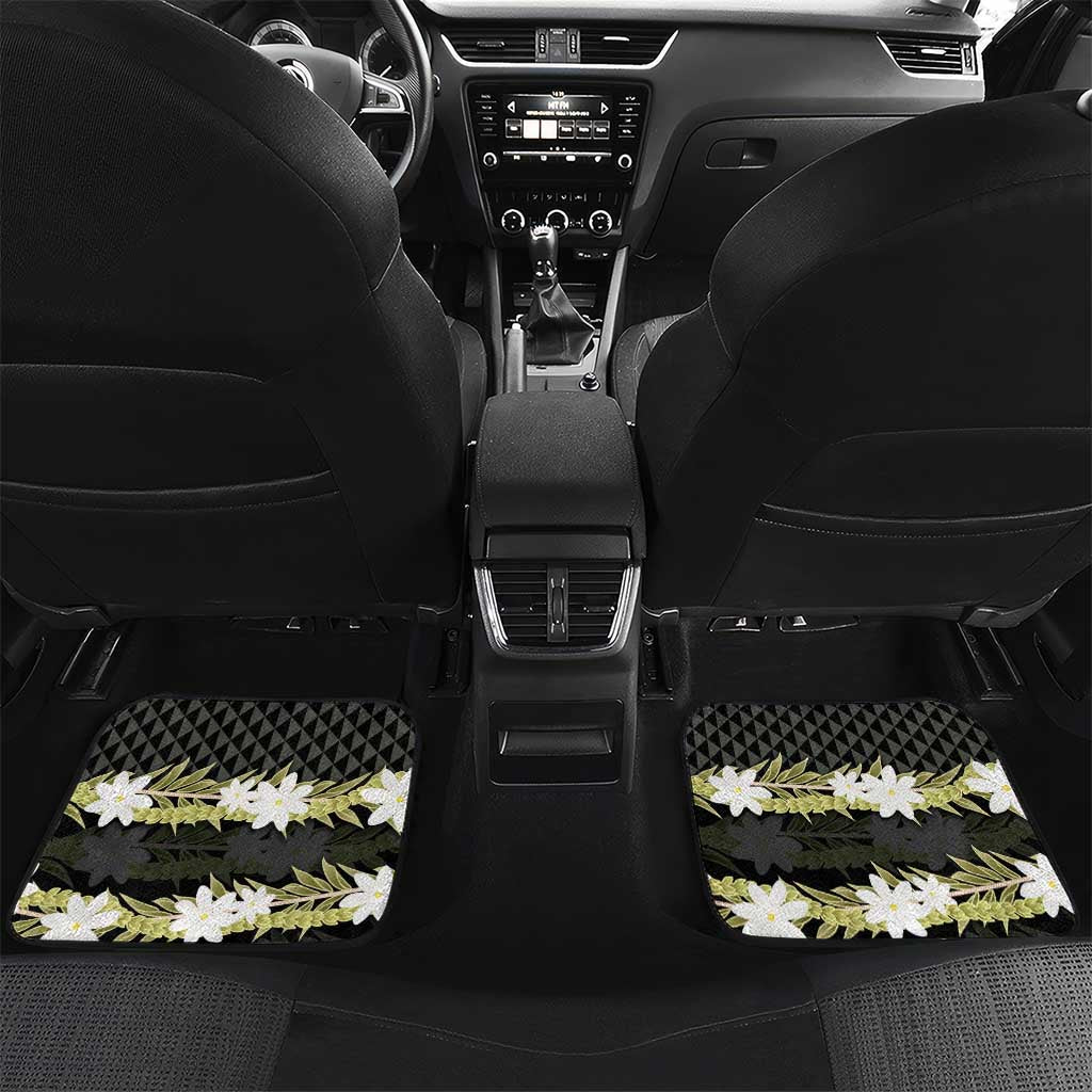 Born And Raised Aloha Hawaii Car Mats Kanaka Kakau Hawaiian Tiare Pakalana Lei - Polynesian Pride